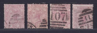 Great Britain SG 141 Scott 67 1876-1878 2½d Victoria Plates 4 9 12 13 CV £340 - Image 1 of 2
