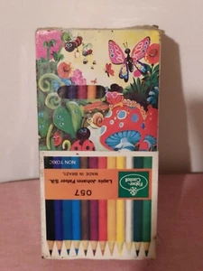 12x 12 FABER-CASTELL MINI COLOURED PENCILS 057 BRAZIL NEW VINTAGE - Picture 1 of 7