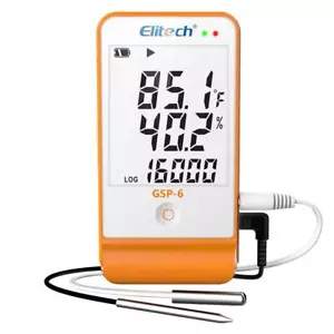 Termómetro digital Elitech registrador de datos de humedad temperatura refrigerador, GSP - Imagen 1 de 31