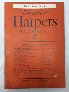 Vintage 1936 November Issue Harpers Magazine Explosive Trike Tricycle LSMFT - Picture 1 of 12