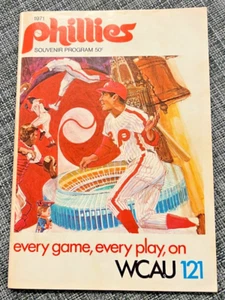 Philadelphia Phillies 1971 Souvenir Program/Baseball/Montanez/Bowa/Bunning/Hisle - Picture 1 of 9