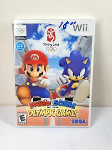 Juego, estuche y manual de Mario & Sonic en los Juegos Olímpicos (Nintendo Wii, 2007) - Imagen 1 de 3