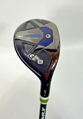 Callaway Ai Smoke 8 Hybrid 33° Aldila NV Green 85g X Stiff 37.75” Head Cover - Image 1 of 4