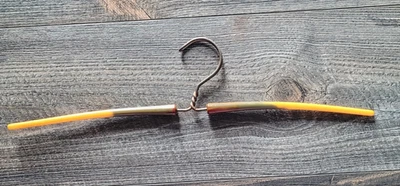 Vintage Bakelite Metal Twisted Heavy Wire Folding Coat Clothes Hanger 16.25” - Image 1 of 4