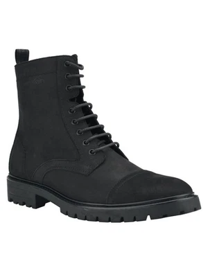 CALVIN KLEIN Hombres Negro Pull Tab Lorenzo Puntera Tacón Bloque Cuero Botas Zapatos 12 M Foto 1 de 4