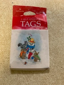 Etiquetas autoadhesivas de regalo de Navidad vintage con sello - Imagen 1 de 3