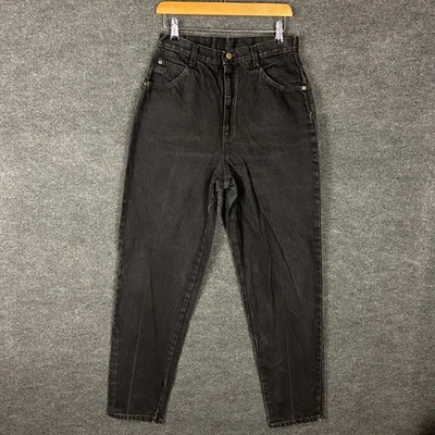 Женские джинсы Hunt Club размер 12 черная джинсовая ткань с высокой талией прямой крой конус молния муха - Изображение 1 из 4