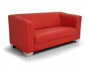 Sofa Couch Kunstledercouch 2-Sitzer-Sofa 2-Sitzer Rot Rouge CHICAGO Kunstleder - Bild 1 von 6