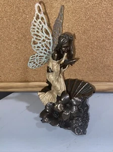 Making Wish Fairy Bronze Hued Verdigris Wings Yellow Shift 5.5 Inches-B - Picture 1 of 12