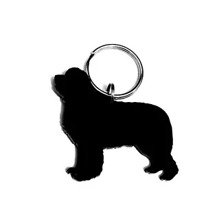 More details for newfoundland dog keyring lanyard keychain bag charms gift in black