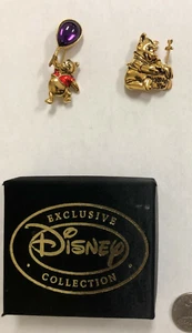 Disney Winnie Brooches Purple Balloon, & Honey Pin Gold Tone - Picture 1 of 5