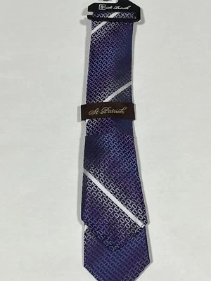 Corbata para Hombres Angelo Rossi Púrpura Patrón Ovalado con Cuadrado de Bolsillo a Juego NUEVA Foto 1 de 4