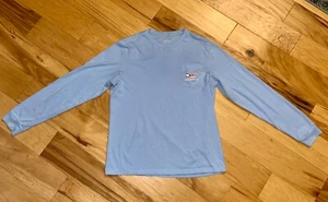 VINEYARD VINES BOYS BLUE SKI/SNOWBOARD POCKET TEE SIZE 18 EXCELLENT COND LD2 - Picture 1 of 4