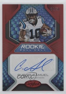 2017 Certified Roll Call Signatures Mirror Red /50 Curtis Samuel Rookie Auto RC