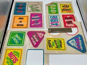 Lot of 4 Sheets Schlitz Malt Liquor Beer Road Sign Stickers - Picture 1 of 7