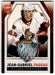 2013-14 Panini Player of the Day Jean-Gabriel Pageau Rookie #RC9 Ottawa Senators