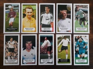 Juego completo de 10 tarjetas coleccionables de fútbol americano del Reino Unido DERBY COUNTY Score GEORGE CLOUGH +++ - Imagen 1 de 2