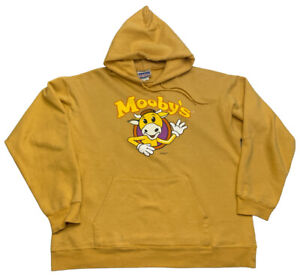 Vtg Mooby's View Askew Hanes Sz L Clerks II Yellow Hoodie 2006 Hooded Sweatshirt