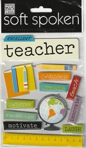 MAMBI Soft Spoken 3D stickers TEACHER Back to School Theme 95238 Fast FREE Ship! - Picture 1 of 1