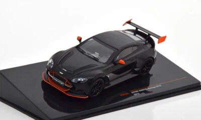ASTON MARTIN VANTAGE GT12 2015 NERO ARANCIONE IXO MOC301 1/43 METALLO - Immagine 1 di 3