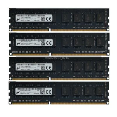 Micron 32GB 4x8 GB DDR3 1600MHz PC3-12800 240PIN DIMM Desktop Nicht-ECC Speicher - Bild 1 von 4