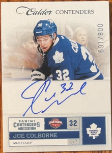2011-12 Panini Contenders Rookie Autograph Joe Colborne #250 #’d 691/800 - Picture 1 of 2
