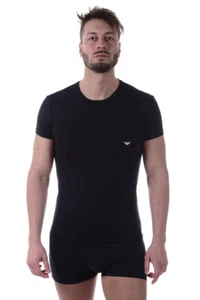 T shirt Maglietta Emporio Armani Sweatshirt Cotone Uomo Nero 1110357P729 20 - Imagen 1 de 11