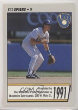 1991 Delicious Brand Milwaukee Brewers Police Waukesha Police Bill Spiers