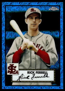 Mini diamante azul Topps 2021 cromo platino aniversario Rick Ferrell #637 - Imagen 1 de 2