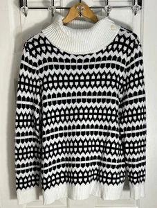 Talbots Womens Mock Neck Cable Knit Sweater Size PXL Old Money Pullover Preppy - Picture 1 of 6