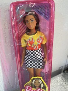 Barbie Fashionistas Doll #179 with Flamin Top and Checkered Skirt - Picture 1 of 6