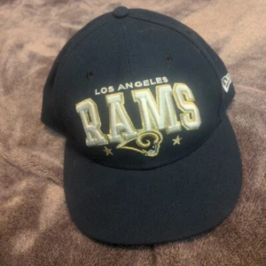 Los Angeles Rams New Era 9FIFTY Blue White Gold Script Snapback Hat Cap - Picture 1 of 7