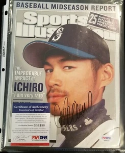 ICHIRO SUZUKI Sports Illustrated Baseball Midseason Report Autograph PSA/DNA - Picture 1 of 1
