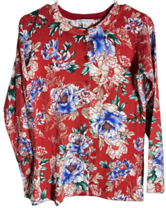 IsaacMizrahiLive! Womens long sleeve floral button-up cardigan, size 2XS (XXS)