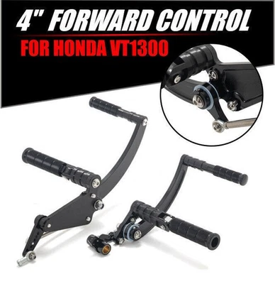 Aluminum CNC 4" Forward Control Footpegs for Honda Sabre 1300 VT1300CS VT1300CSA - Image 1 of 4
