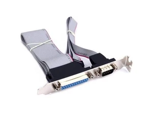DB9 DB25 Serial Port Parallel Port on Bracket - Afbeelding 1 van 1