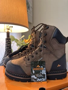 NEW! Ridgecut RCT004TS Steel Toe 8" Work Boots Waterproof Mens Size 10M - Picture 1 of 14