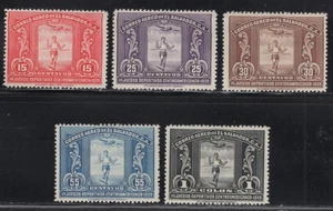 WC1_34482 EL SALVADOR. Juego de aire JUEGOS CENTROAMERICANOS 1935. Sc.C36-C40. MH-MLH - Imagen 1 de 1