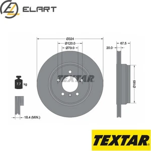 2x BRAKE DISC 92123103 FOR BMW 7/E65/E66 M57D30 M54B30 3.0L 6cyl 7 E65, E66, E67 - Picture 1 of 6