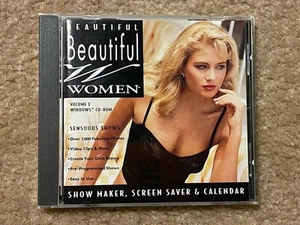 Rare VTG Beautiful Beautiful Women CD-ROM Screen Saver Show Maker Calendar US - Picture 1 of 4