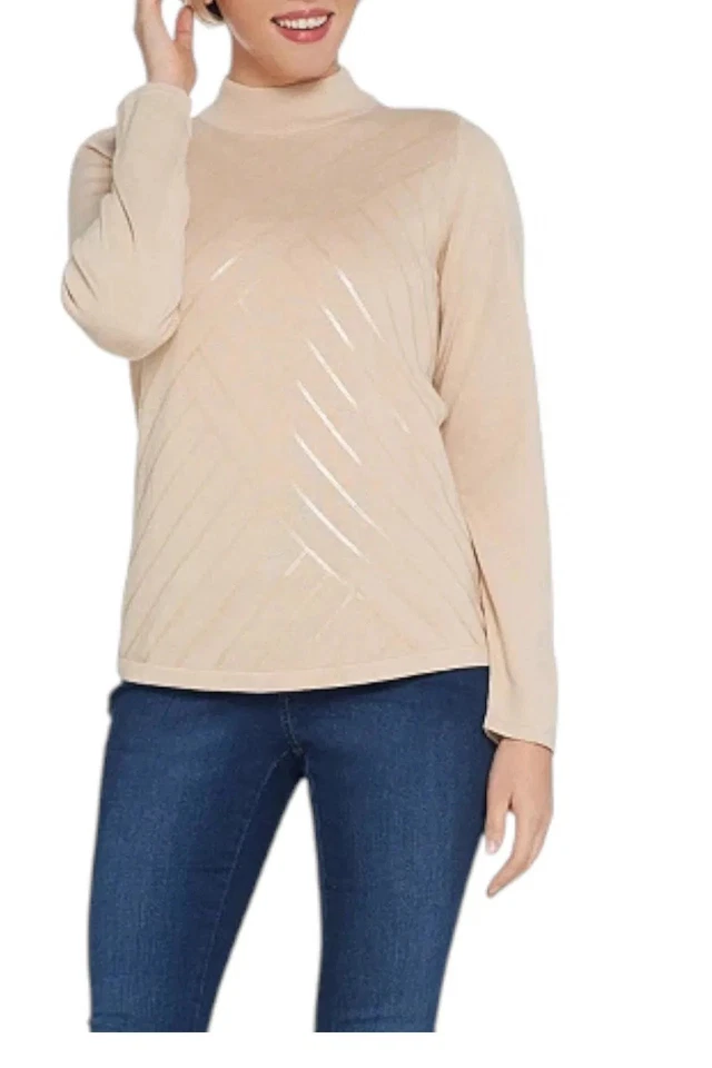 Joan Rivers Mujer Simulación Cuello Alto con Lentejuelas Arena Foto 1 de 1