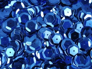 Sequins Metallic 10mm Blue 25g DIY Crafts Sewing Dressmaking Embellishment - Picture 1 of 2
