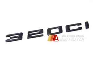 2D Matte Black Trunk Lid Emblem Badge Decal Letter Sticker 320Ci fit for BMW E46 - Picture 1 of 1