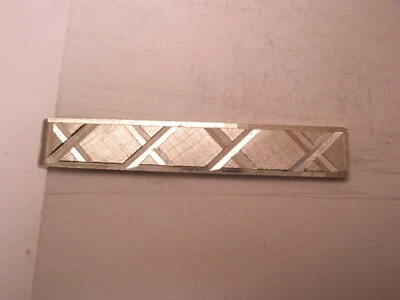 Clip de barra de corbata 1-9/16" XXXX tono plata vintage SWANK SMALL diseño simple Foto 1 de 4