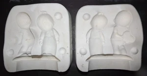 Molde de fundición antideslizante de cerámica Kimple 454 "Precious Moments" niño y niña de colección con corazón - Imagen 1 de 10