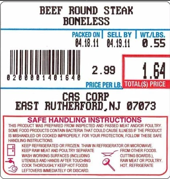 CAS LST-8040 UPC/Safe Handling Labels for LP-1000 CL-5000/5500/7200 GoDex