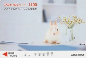 Carte JAPON - ANIMAL - LAPIN & Fleur Marguerite - RABBIT JAPAN bus card - Imagen 1 de 1