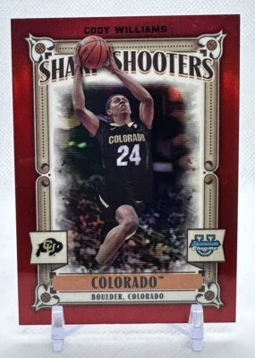 Cody Williams 2023-24 Bowman University Chrome #SS-10 Sharp Shooters Red /5 - Image 1 of 4