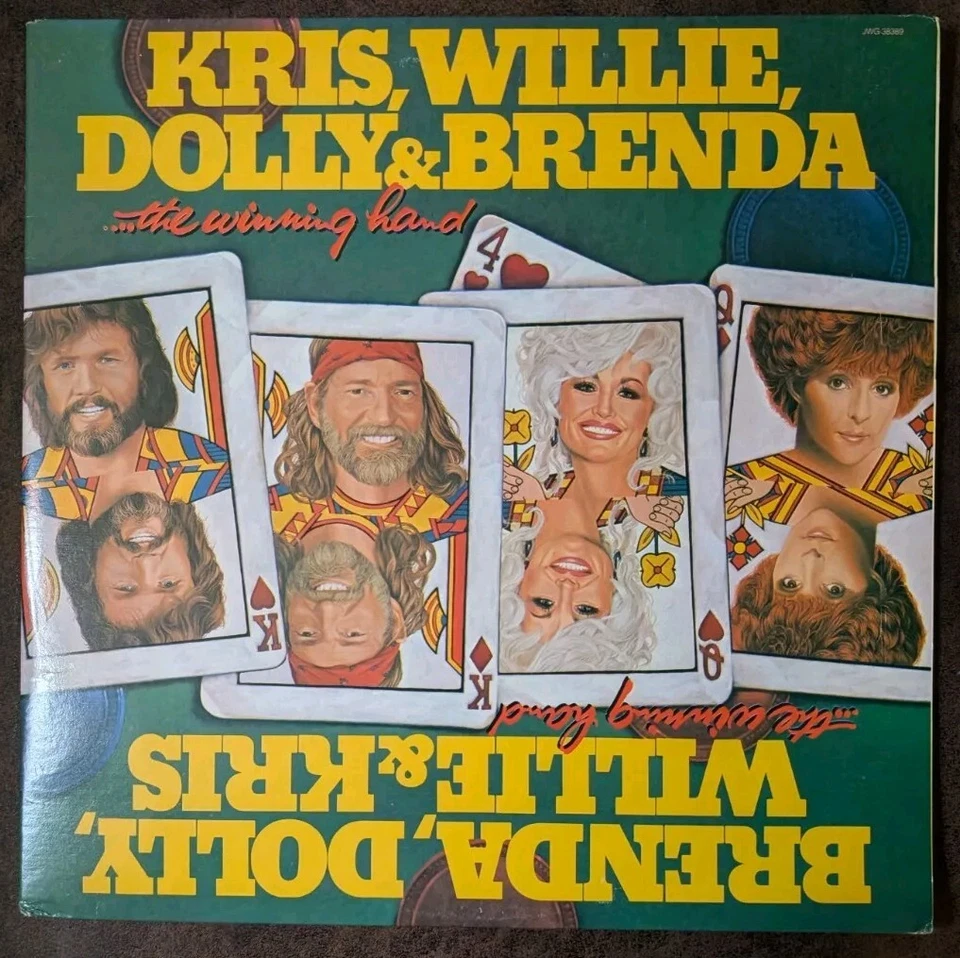 KRIS, WILLIE, DOLLY & BRENDA The Winning Hand 1982 2xLP JWG38389 - Image 1 of 4