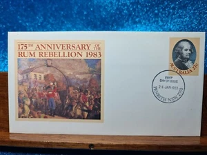 First Day Cover📮(27c PP)175th Anniversary Rum Rebellion 1983 📮Penrith NSW - Bild 1 von 2